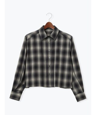 Te chichi チェックショートシャツ（セットアップ可）《2025Autumn catalog item》 ブラック