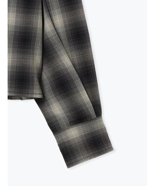 Te chichi チェックショートシャツ（セットアップ可）《2025Autumn catalog item》 ブラック