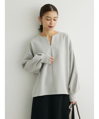 Green Parks キーネックダンボールプルオーバー Light Gray