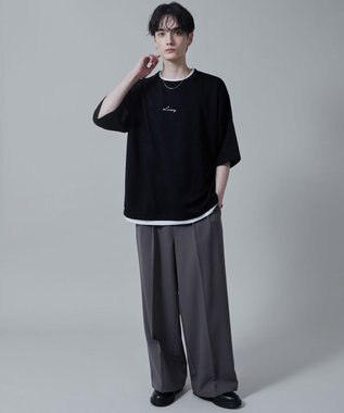 WEGO フクレジャガードフェイクレイヤードT（S） ブラック