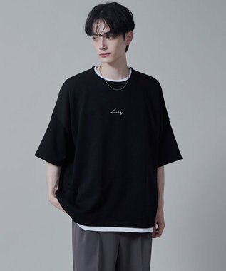 WEGO フクレジャガードフェイクレイヤードT（S） ブラック