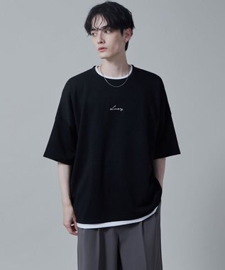 WEGO フクレジャガードフェイクレイヤードT（S） ブラック