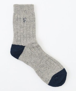 23区GOLF 【23FONDATION/MEN】17センチ丈 ソックス ライトグレー系