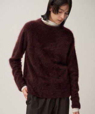 ATON ROYAL CASHMERE FUR | クルーネックセーター BURGUNDY