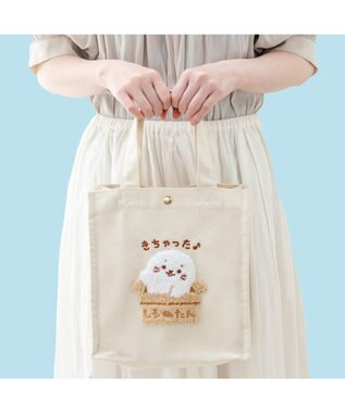 Mother garden しろたん ネット店限定 サガラ刺繍 トートバッグ キナリ