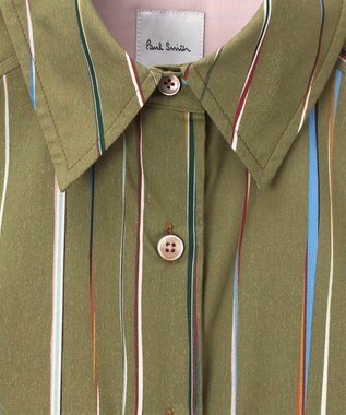 Paul Smith Signature Pinstripe シャツワンピース オリーブ
