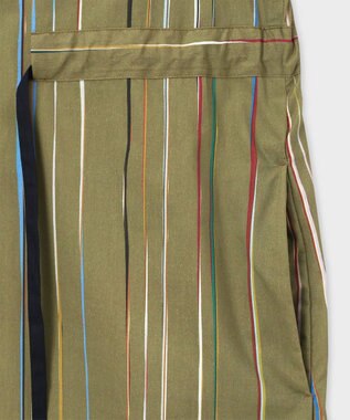 Paul Smith Signature Pinstripe シャツワンピース オリーブ