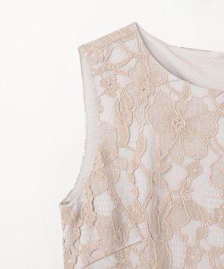 GRACE CONTINENTAL リバーレースタックドレス ベージュ