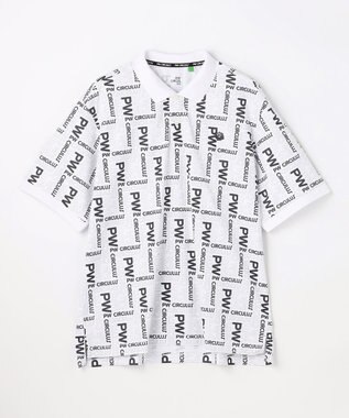 PW CIRCULUS 【MEN】PW LOGO 総柄ポロシャツ ゴルフ