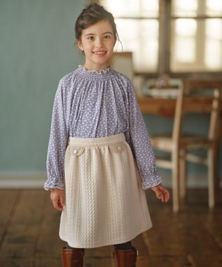 組曲 KIDS 【150-160cm】シャーリング Tシャツ マローブルー系5