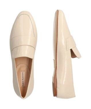 INTER-CHAUSSURES 【FABIO RUSCONI】モカデザインレザーシューズ アイボリーエナメル