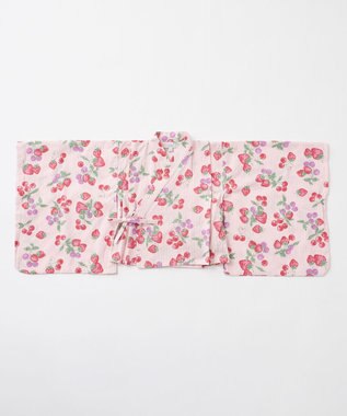 ANY KIDS ロング丈 浴衣 セット ピンク×イチゴ