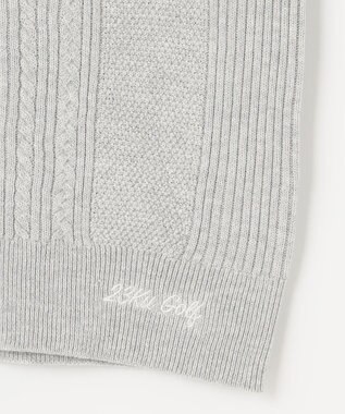 23区GOLF 【WOMEN】【洗える】コットンブレンド ニットベスト ライトグレー系