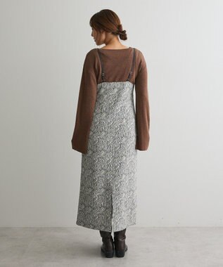 CRAFT STANDARD BOUTIQUE ゼブラ柄キャミワンピース Gray