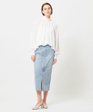 BEIGE， 【洗える】VICTOR / デニムスカート L.Indigo