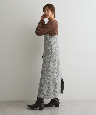 CRAFT STANDARD BOUTIQUE ゼブラ柄キャミワンピース Gray