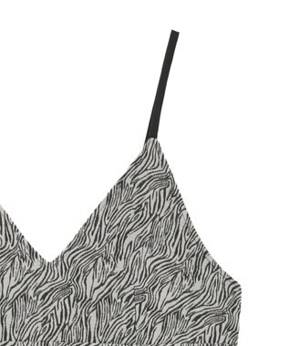 CRAFT STANDARD BOUTIQUE ゼブラ柄キャミワンピース Gray