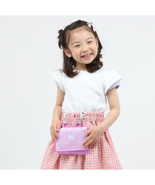 Mother garden マザーガーデン ユニコーン 抗菌加工 ポケットポーチ 紫