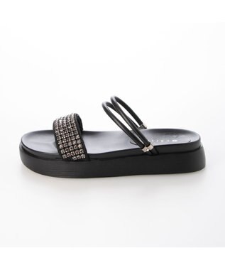 MODE ET JACOMO <carino>２WAYビジューサンダル ブラック