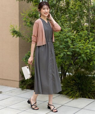 ANY SIS 【UVケア・洗える】ショートレングス カーディガン スモーキーピンク