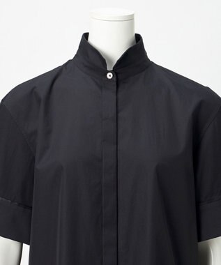 23区 【エステータ】THOMAS MASON ダブルカフス ハーフスリーブシャツ ブラック系