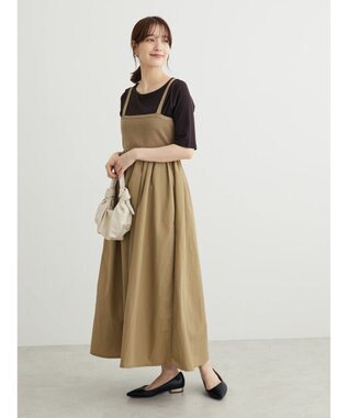 Green Parks ・ＥＬＥＮＣＡＲＥ　ＤＵＥ　イソザイキリカエキャミワンピ Beige