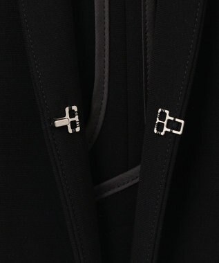 23区 トリアセダブルジョーゼット ジャケット ブラック系