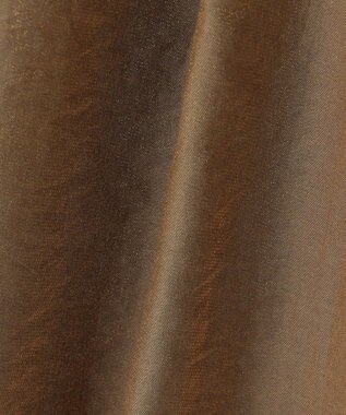 自由区 【洗える】ブライトシアーシャンブレー スカート ブロンズ