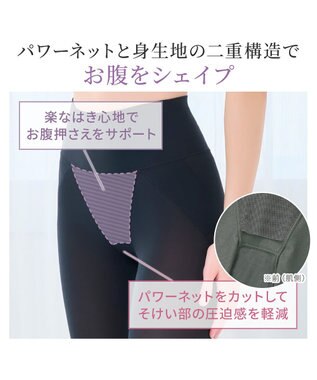 BRADELIS New York 【Yukine inc. 】ゆきねえ365綿混モアらくヒップアップレギンス25 ブラック