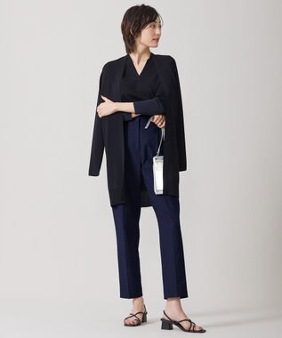 ICB 【洗える】 シンセティックフルニードル カーディガン ブラック系