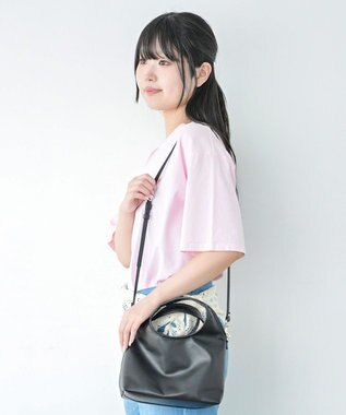 caqu caqu x GoodOn roundneck S/Stee  シンプルゆったりフィットの半袖Tシャツ R.pink