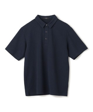 JOSEPH HOMME 新型【オリジナル素材/シワになりにくい】ライトタックジャージー　ポロシャツ ネイビー系
