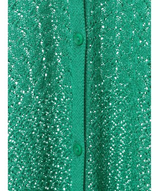 Green Parks 透かし柄ポンチョニットカーディガン Green