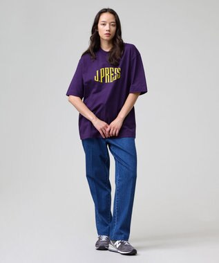 J.PRESS MEN 【J.PRESS ORIGINALS】【UNISEX】Cotton Jersey J.PRESS Logo T-shirt パープル系