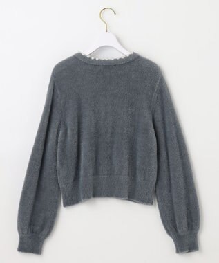 ANY SIS シャギーニット カーディガン チャコールグレー