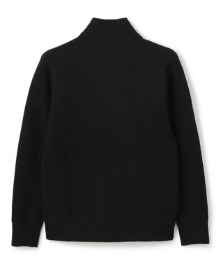 JOSEPH HOMME ニットブロックシルキーサテン　ニットブルゾン ブラック系