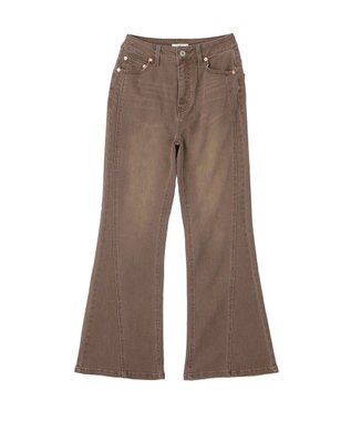 earth music&ecology 切り替えフレアデニムパンツ Brown