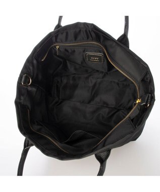 UNBILLION ペルケ perche / ナイロンドット刺繍2wayトート ブラック