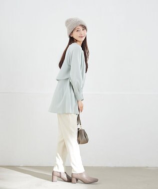 Tiaclasse バックフレアヨークチュニック ミント