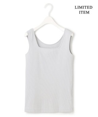 ICB L 【WEB限定・洗える】 ブロードステッチリブ タンクトップ ライトグレー系