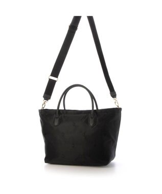 UNBILLION ペルケ perche / ナイロンドット刺繍2wayトート ブラック