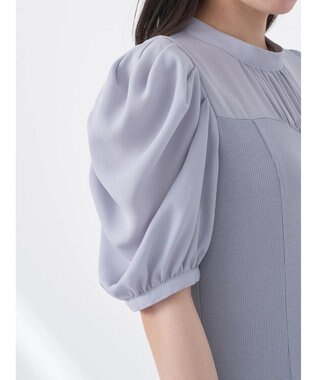 earth music&ecology リブドッキングワンピース Gray