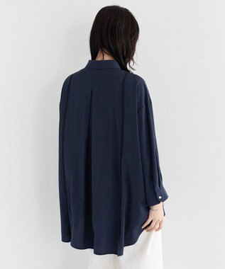 YECCA VECCA ストリングデザインシャツ Navy