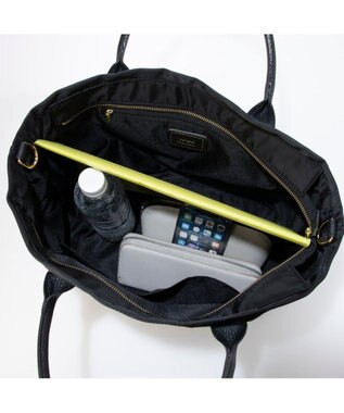 UNBILLION ペルケ perche / ナイロンドット刺繍2wayトート ブラック