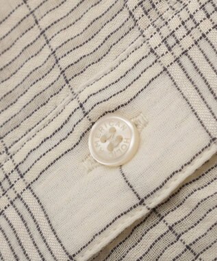 AMERICAN HOLIC シアーチェックショート丈シャツ Ivory