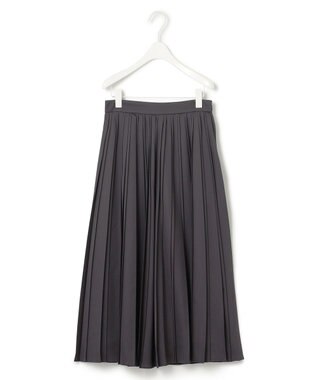 ICB 【洗える】レザーライクプリーツ スカート チャコール系