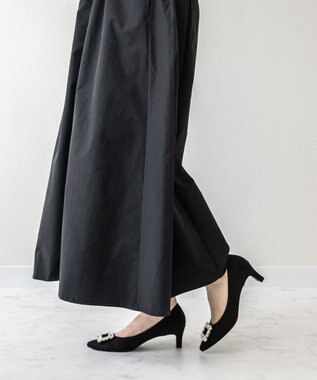 Bridget Birkin 【Bridget Birkin】ポインテッドビジューパンプス ブラックスウェード