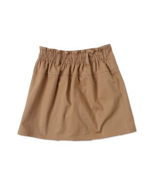 WEGO ベルト付チノプリーツスカパン ベージュ