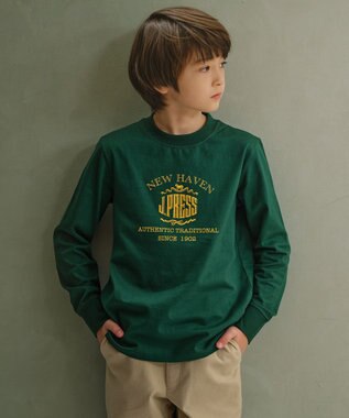 J.PRESS KIDS 【110-130cm】フロントロゴ カットソー グリーン系