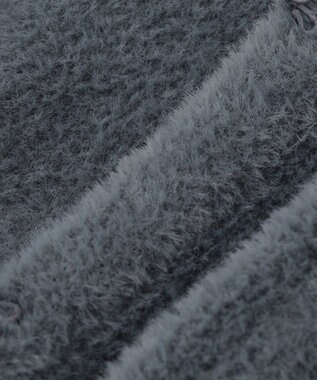 ANY SIS シャギーニット カーディガン チャコールグレー